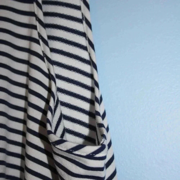 Reaction Kenneth Cole Navy and White Striped Sleeveless Rounded Neck Dress XL - Picture 14 of 14